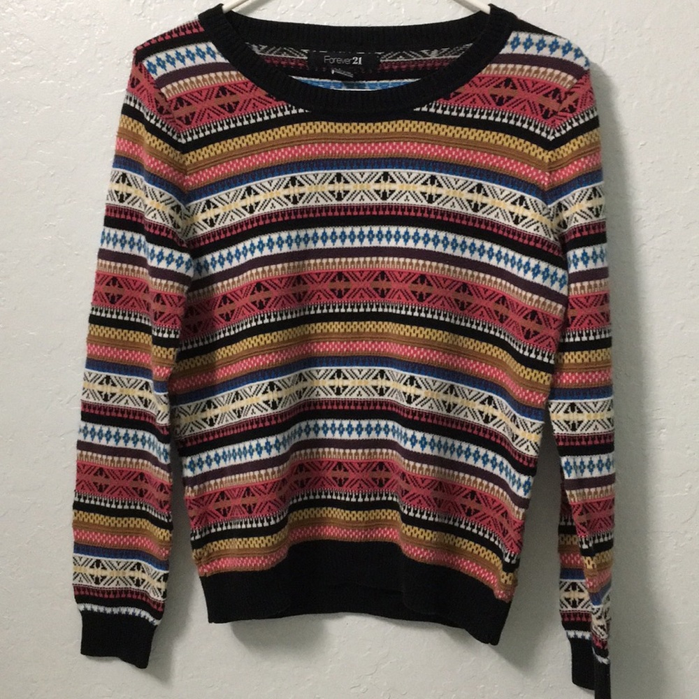 Forever 21 multicolored patterned sweater